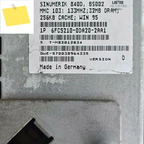 6FC5210-0DA20-2AA1 테스트 완료 ok SINUMERIK FM NC810DDE840DDE MMC103 모듈 제품 이미지