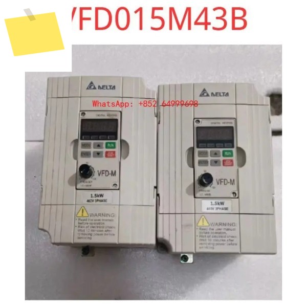 중고 M시리즈 인버터 VFD015M43B, 1.5KW 380V, 테스트 완료됨 제품 이미지