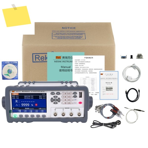 Rek RK2515N DC 저저항 테스터 0.1μΩ~110MΩ 옴 미터, 정확도 0.02% RS232 RS485 핸들러 포함 제품 이미지