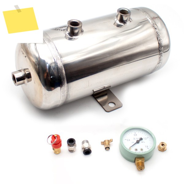 304 스테인레스 스틸 진공 버퍼 공기 압력 탱크, 2L 저장 G12 흡입구 게이지, 1.25MPA, 4PCs 제품 이미지