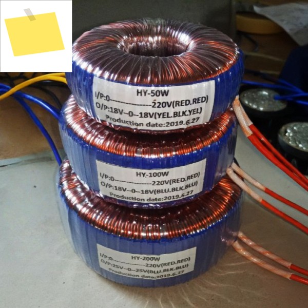 토로이달 변압기 도란스 50W 듀얼 18V 25V 코어 순수 구리 풀 스트립 철 제품 이미지