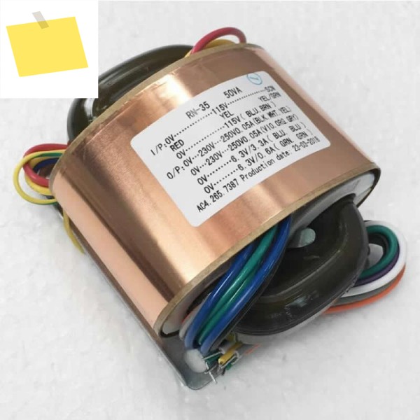 R유형 50W 듀얼 그룹 0-230V-250V0.05A+6.3V3.3A+6.3V0.6A 구리 스킨 포함 제품 이미지
