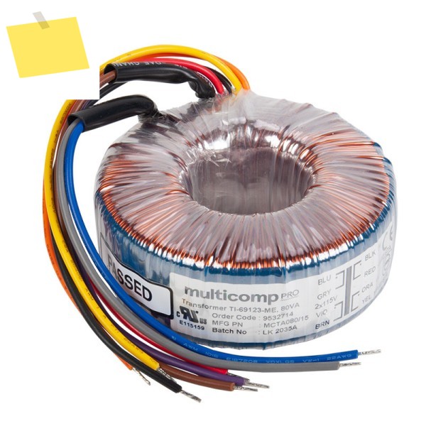 80VA 듀얼 15V 2x15v NORATEL 포르쿠피네 링 카우 새제품 수입형 토로이달 트랜스포머 제품 이미지