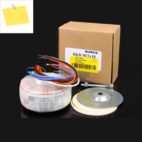 독일 수입 블록 토로이달 변압기 도란스 , 발열 링 암소, 50W, 12V 제품 이미지