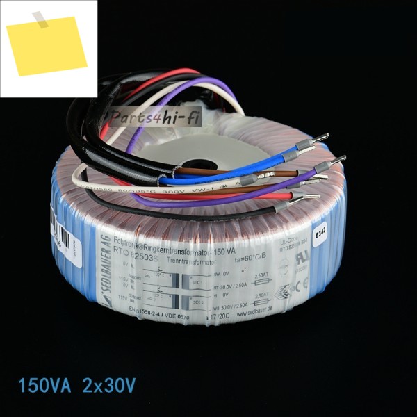 150VA 듀얼 30V 독일 수입 Sedlbauer Toroidal Transformer의 프리미엄 하이엔드 버전 제품 이미지