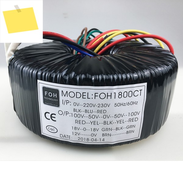 1800W 토로이달 변압기 도란스 230V 듀얼 단일 HIFI 증폭기 순수 구리 전원 공급 장치 고품질 제품 이미지