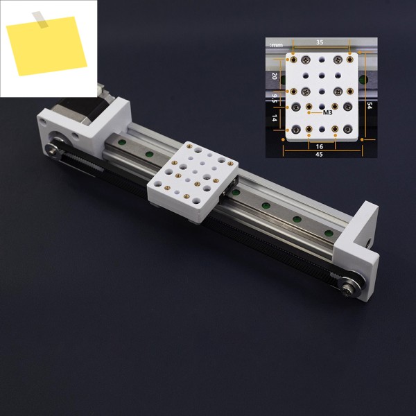 42 스테퍼 모터 벨트 구동 리니어 레일 슬라이딩 테이블 모듈 – 155MM 이동 거리, DIY 포지셔닝 제품 이미지