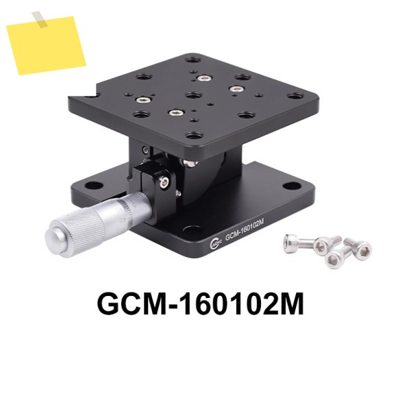 수동 얇은 타입 리프팅 플랫폼 65x65MM, 8MM 이동 거리, 정밀 슬라이드 테이블 – GCM-160102M 제품 이미지