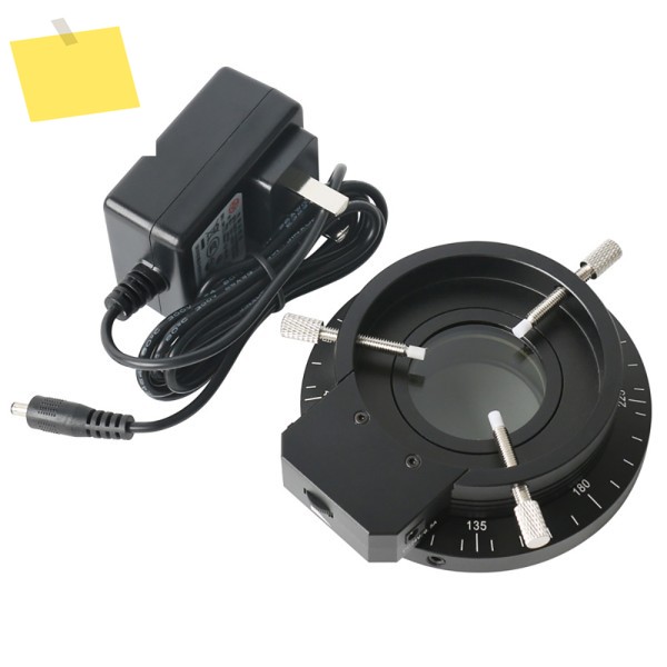 현미경 편광 조명용 필터가 포함된 62mm 직경 120-LED 링 라이트 제품 이미지