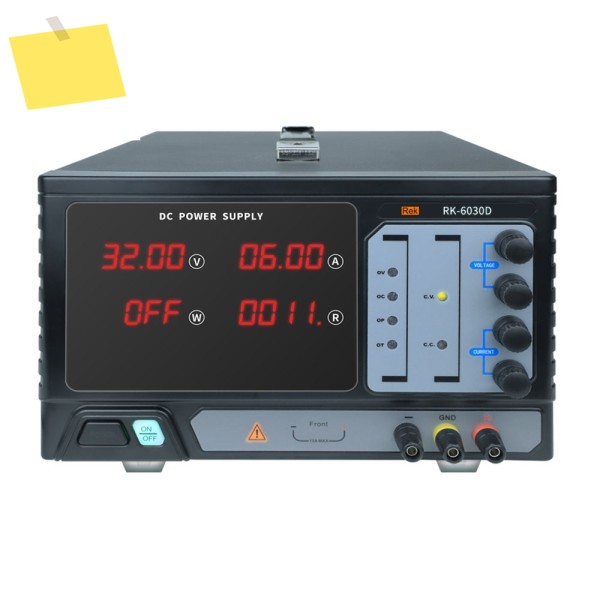 Rek RK-6030D DC 안정화 전원 공급 장치 전압 0-60V 전류 전력 1800W LED 디지털 디스플레이, 출력 제어 기능 탑재 제품 이미지