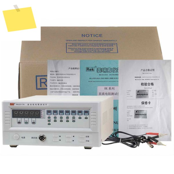 Rek RK2511N DC 저저항 테스터 10μΩ~20kΩ 옴 미터, 정확도 0.1% 제품 이미지