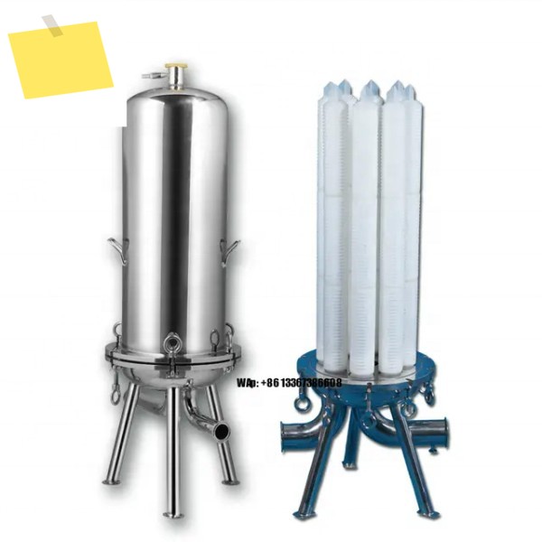 고유량 304 스테인리스 스틸 액체 필터, 10-100Lmin, 5-50μm, ISO 인증, 산업용 물 여과 제품 이미지