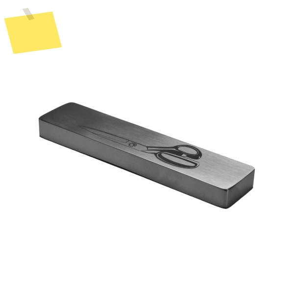 스테인리스 스틸 원단 커팅 웨이트 – 패턴 고정용 재봉 200x40x10mm, 0.65kg 무광 마감 제품 이미지