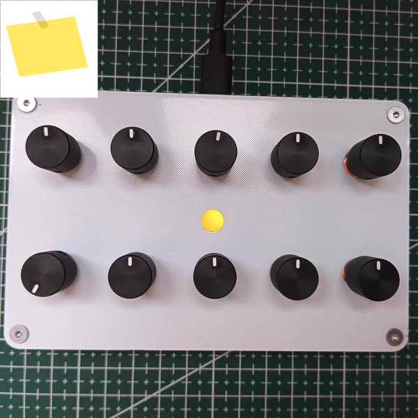 10-노브 MIDI 컨트롤러 형 CC 매핑 USB-C DAW 제어 음악 제작용 제품 이미지