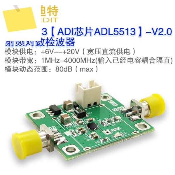 광대역 RF 로그 검출기 ADL5513 80dB, 동적 범위 1MHz-4GHz 제품 이미지