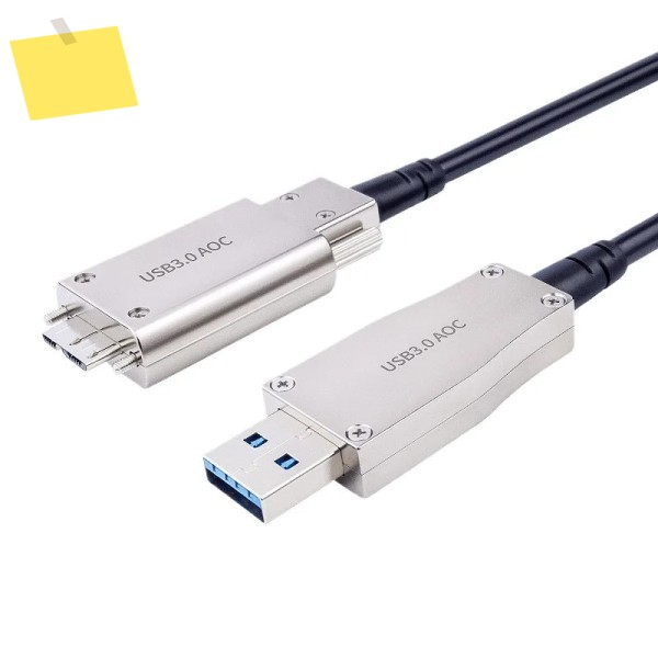 FIBBR 광섬유 USB 머신 비전 산업용 카메라 마이크로 B 데이터 연장 케이블 5미터 및 제품 이미지
