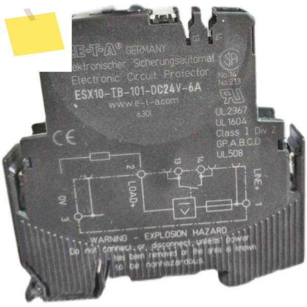 ETA 회로 차단기 ESX10-TB-101-DC24V-1A2A4A 6A8A10A 246 0.512 제품 이미지