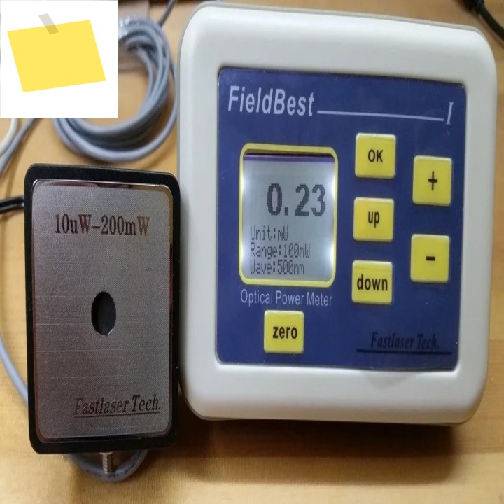 레이저 파워미터, 전체 파장, 고정밀 200mW 범위, 10uW 해상도, 뛰어난 가치 제품 이미지