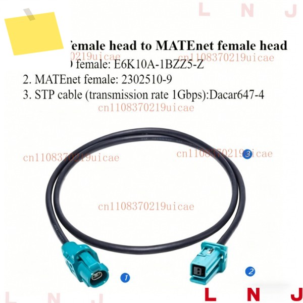 1PCS 0.5m E6K10A-1CAZ5-Z - H-MTD 이더넷 케이블 하네스 1000Mbit 속도 제품 이미지