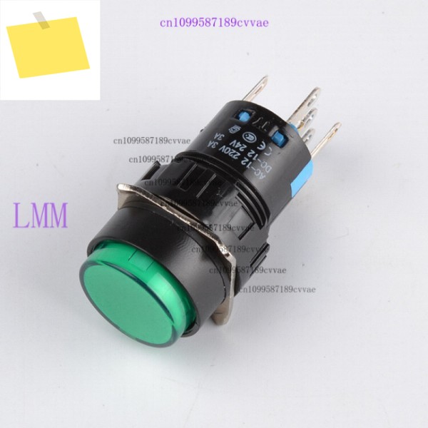 TAYEE LA42BPSD-11용 1개 자동 잠금 버튼 16mm AC 220V 녹색 제품 이미지