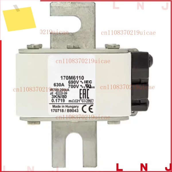 Bussmann 170M6116 1250 Amp 690 Volt IEC 고속 사각형 본체 블레이드 퓨즈의 신품 제품 제품 이미지