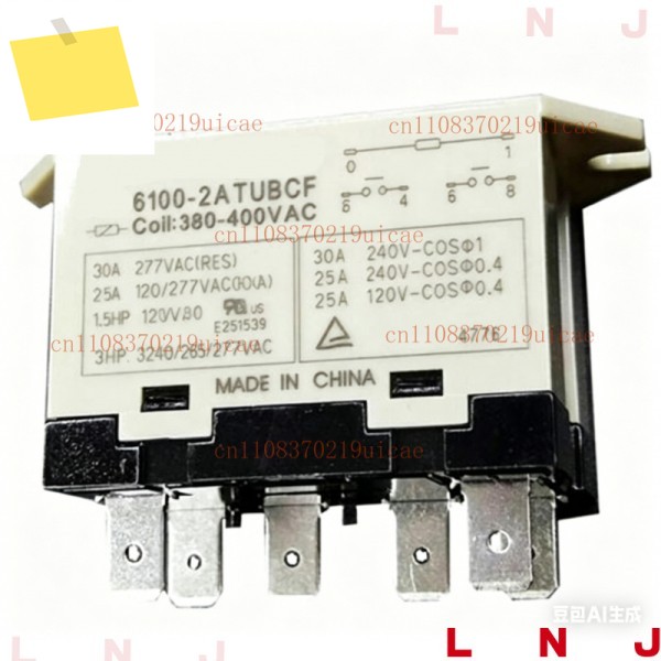 HLR6100-2ATUBCF 380-400VAC 전원 릴레이 30A 277VAC 6핀용 새 제품 1개 제품 이미지