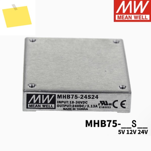 MEAN WELL 75W DC-DC 하프 브릭 조정 단일 출력 변환기 MHB75-12S05 5V 12V 제품 이미지