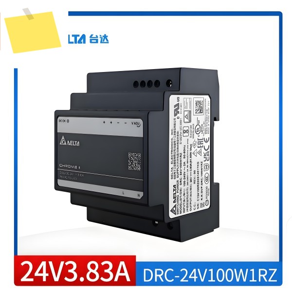 델타 레일 전원 공급 장치 24V 91.92W 3.83A DRC-24V100W1RZ 제품 이미지
