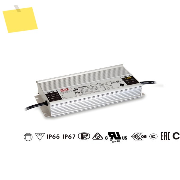 MEAN WELL 480W 정전류 모드 LED 드라이버 HLG-480H-C1750B 제품 이미지