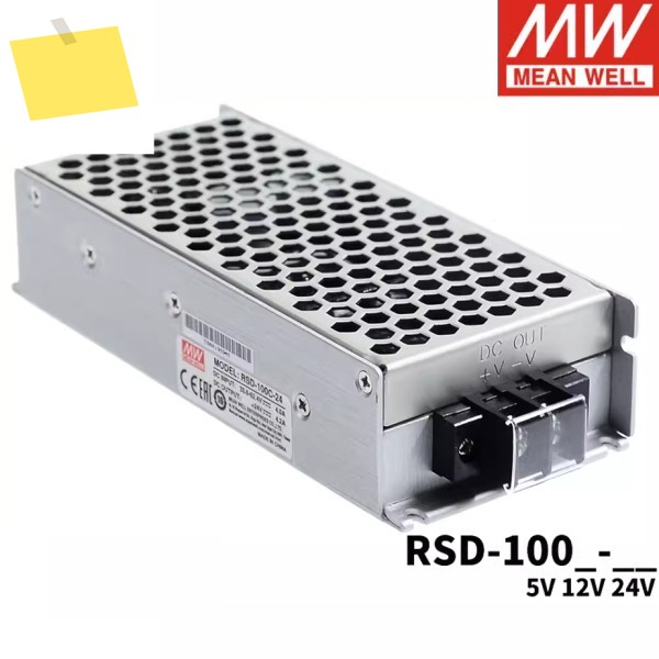 MEAN WELL 100W 철도 단일 출력 DC-DC 컨버터 RSD-100B-5 | 24V ~ 5V 제품 이미지
