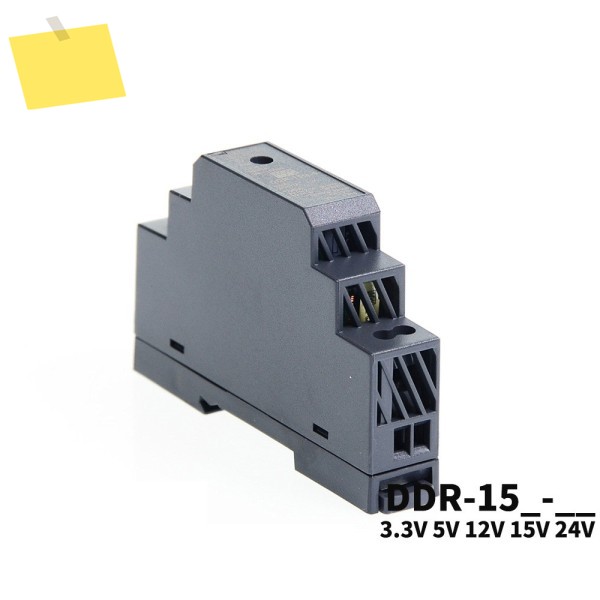 MEAN WELL 15W DIN 레일 유형 DC-DC 컨버터 DDR-15G 3.3V 5V 12V 제품 이미지