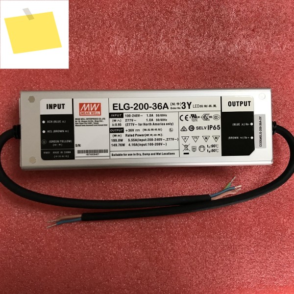 MEAN WELL 144~200W 정전압 + LED 드라이버 ELG-200-12A-3Y 42V 제품 이미지