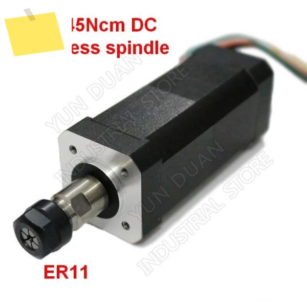 CNC 드릴링 밀링 조각 금속 플라스틱 목재 작업용 DC 브러시리스 스핀들, 42mm 모터 ER11 콜릿 매치 MACH3, 100W, 45Ncm 제품 이미지