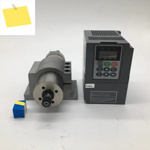 공랭식 4 베어링 스핀들 모터 + 1.5kw 인버터 VFD, CNC 조각 라우터용 브래킷 키트, 220V 2HP, 80mm ER11 제품 이미지