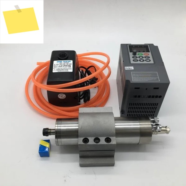 수냉식 스핀들 모터, CNC 조각 라우터용 워터 펌프 키트, 5.5kW 인버터 VFD, 75W, 220v ER25, 24000rpm, 125mm 제품 이미지