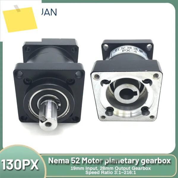 130mm 서보 모터 유성 기어 박스 Nema52 스텝퍼 감속기, 입력 다운 3-15-1 19mm22mm 제품 이미지