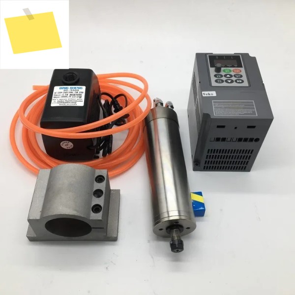 AC220V 800W ER11 수냉식 스핀들 모터 24000Rpm 65mm 1.5Kw 인버터 VFD 75W CNC 조각 라우터용 워터 펌프 클램프 키트 제품 이미지