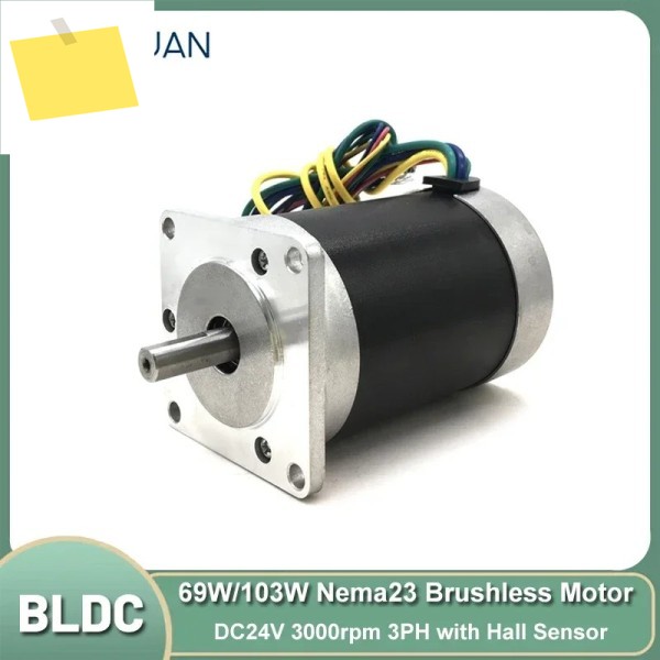 26W-188W Dc24V Ac220VDC310V BLDC 브러시리스 모터 Nema23 57mm 42mm 3000RPM 홀 센서 포함 0.64Nm 3PH 샤프트 제품 이미지