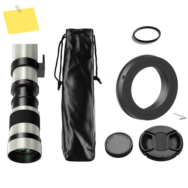 라이트도우 수동 렌즈 카메라 420-800mm F8.3-16 망원 줌 캐논, 니콘 SLR 및 소니 미러리스 제품 이미지
