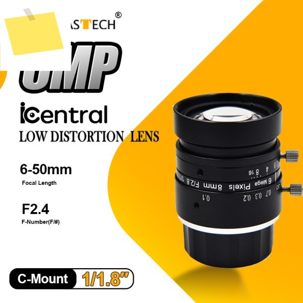 콘트라스테크 6MP 산업용 인터내셔널 렌즈 11.8인치 6mm C 마운트 FA 저왜곡 머신 비전 카메라용 제품 이미지