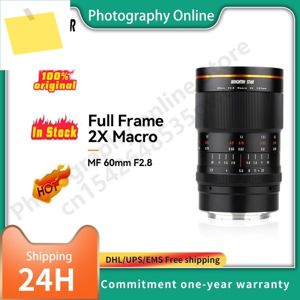 소니, 캐논, 후지 XF용 브라이트인 스타 60mm F2.8 II 2X 매크로 확대 수동 초점 미러리스 카메라 렌즈 제품 이미지