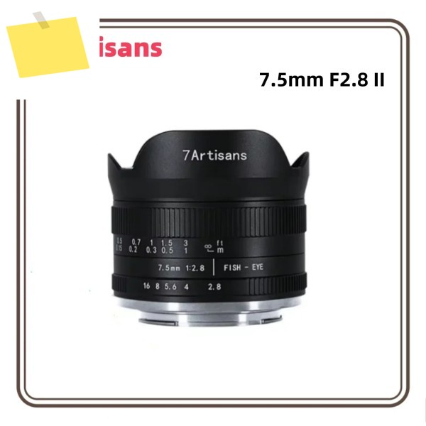 7Artisans 7.5mm F2.8 II Fisheye 렌즈 Sony E Fuji XF Nikon Z Micro M43 Canon EOS-M M50 용 광각 수동 초점 고정 제품 이미지
