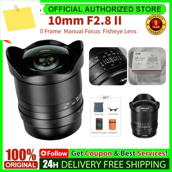 신품 ! 7artisans 10mm F2.8 II 풀 프레임 Fisheye 수동 초점 렌즈 Sony E A7S Nikon Z for Leica TL Canon EOS R3 제품 이미지
