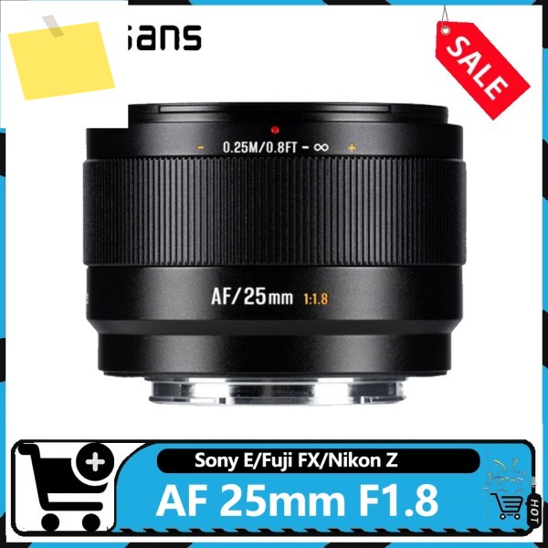 7artisans AF 25mm F1.8 광각 대구경 자동 초점 카메라 렌즈 소니 E, 후지 FX, 니콘 Z 호환 제품 이미지