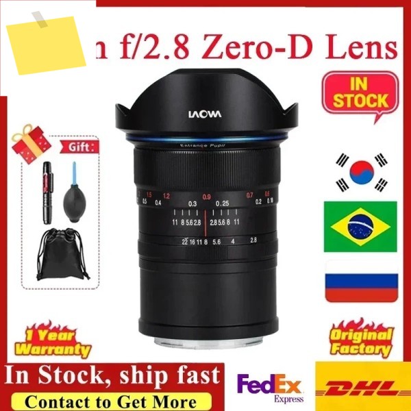 비너스 옵틱스 라오와 12mm f2.8 제로-D 렌즈 풀프레임 포맷 수동 초점 소니 A용 캐논 EF 펜탁스 K;니콘 F용 제품 이미지