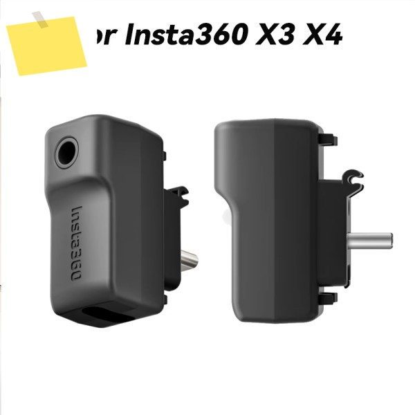Insta 360 X3 X4 카메라 Type-C 및 오디오 포트용 외부 마이크 어댑터 액세서리용 충전기 기록 지원 제품 이미지