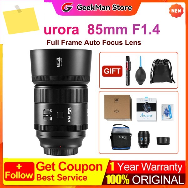 시루이 85mm F1.4 풀프레임 자동 초점 렌즈 오로라 카메라 소니 E 니콘 Z 후지필름 X 마운트용 pk 시그마 제품 이미지