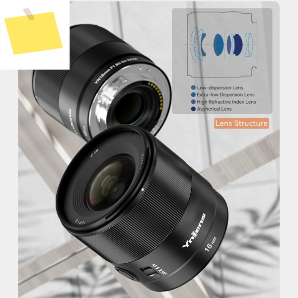 용누오 YN16mm F1.8S 초광각 단렌즈 소니 E-마운트 미러리스 카메라용, APS-C 프레임, ZV-E10, A7III 호환 제품 이미지