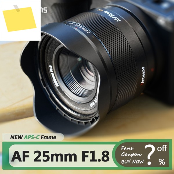 7artisans AF 25mm F1.8 APS-C 프레임 대구경 카메라 렌즈 소니 E, 후지필름 XF 마운트, 인문학 사진 촬영용 제품 이미지