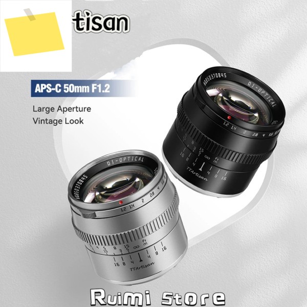 TTArtisan APS-C 50mm F1.2 대구경 인물 렌즈 소니 A6000 A7 A9 A7RIII, 후지 X-T4, 캐논 M5, 니콘 Z5 호환 제품 이미지